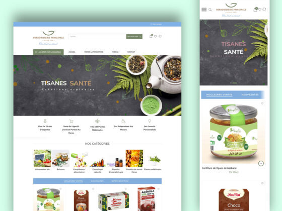 herboristerie principale e commerce site web realise